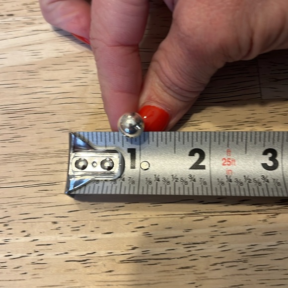 Silpada Shiny Silver Ball Earrings - Picture 2 of 3